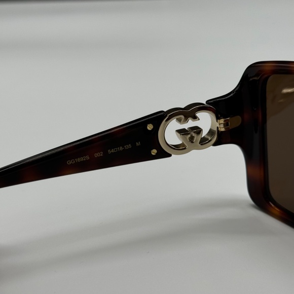 NEW GUCCI GG1692S 002 HAVANA BROWN SQUARE WOMEN GUCCI SUNGLASSES - Picture 8 of 11